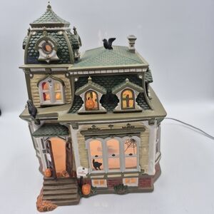 Department 56 Halloween Haunted Mansion Fully Operational.